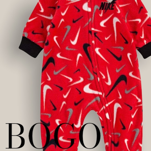 Nike Other - Red Fleece Nike Repeat Swoosh Pajama